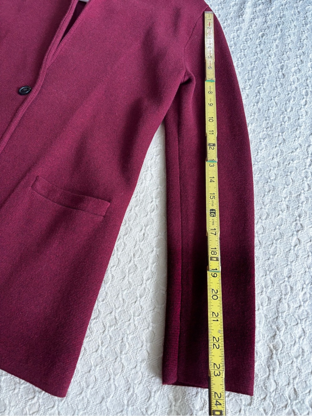 J. Crew Raspberry Knit Blazer with Patch Pockets - Picture 7 of 9